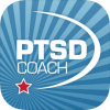 PTSD Coach is written boldly on top of a blue square. A red star is highlighted below.